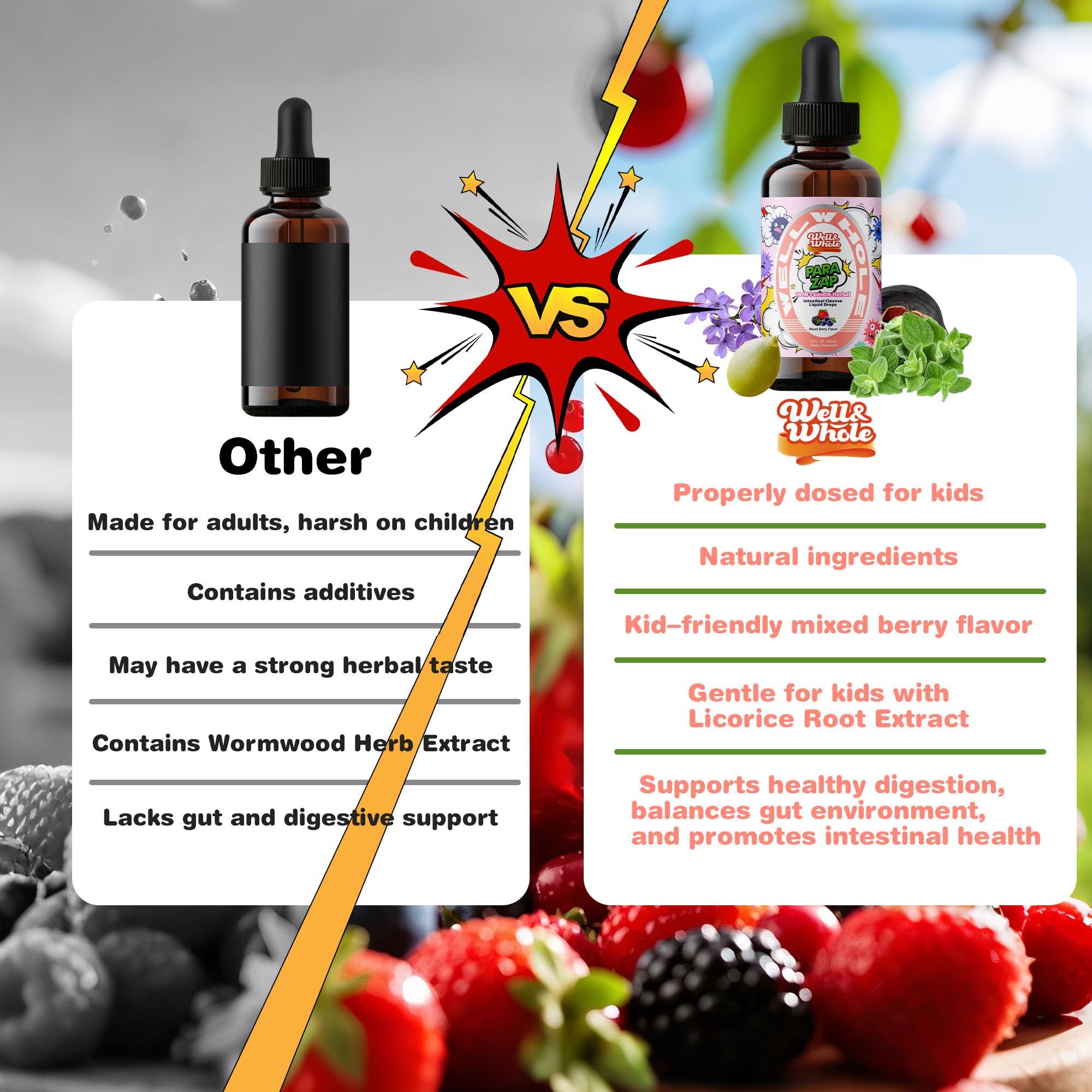 Elderberry and olive leaf highlight immune support in the mix.