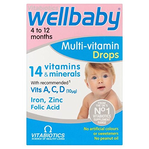 Wellbaby Wellkid Baby Drops 30ml bottle for vitamin A, C and D support in infants.