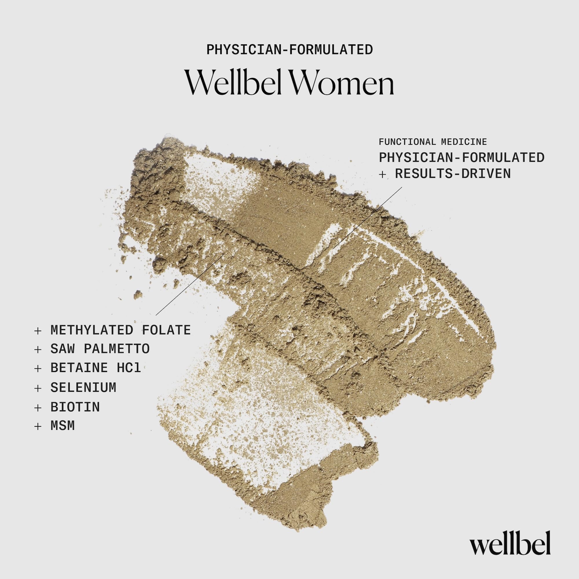 WELLBEL Women pour-out capsules illustrating easy daily intake.