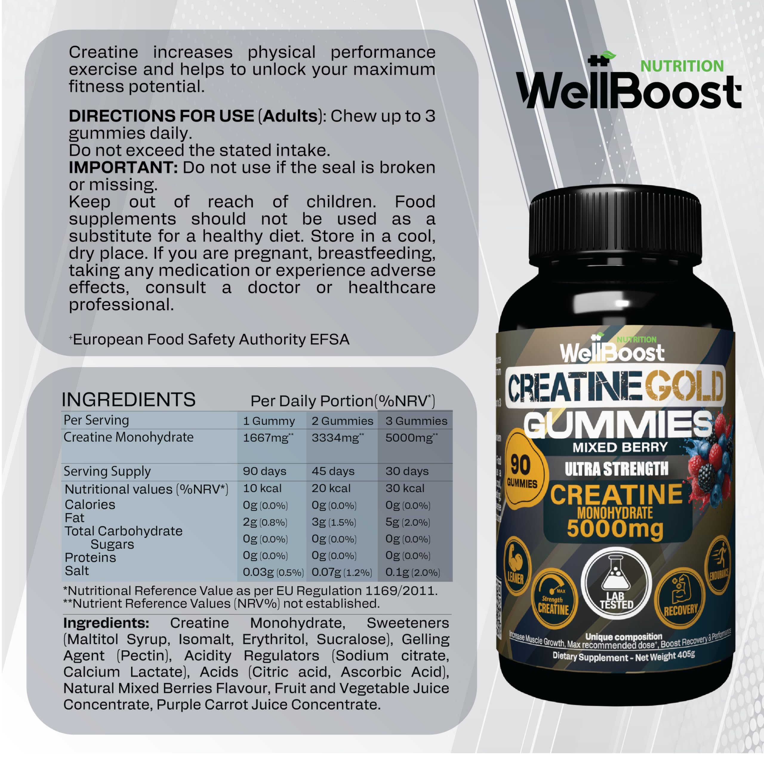 WellBoost Creatine Gold athlete in motion during training.