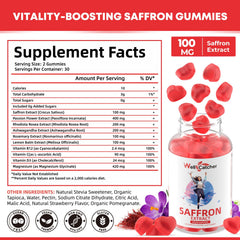 Wellcatcher Saffron Gummies bottle open showing colorful gummies for sleep-friendly routine