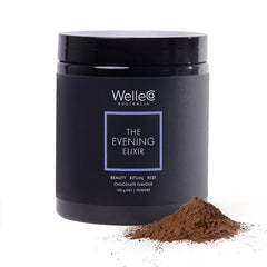 Wellco Evening Elixir jar front for sleep-friendly nighttime glow.