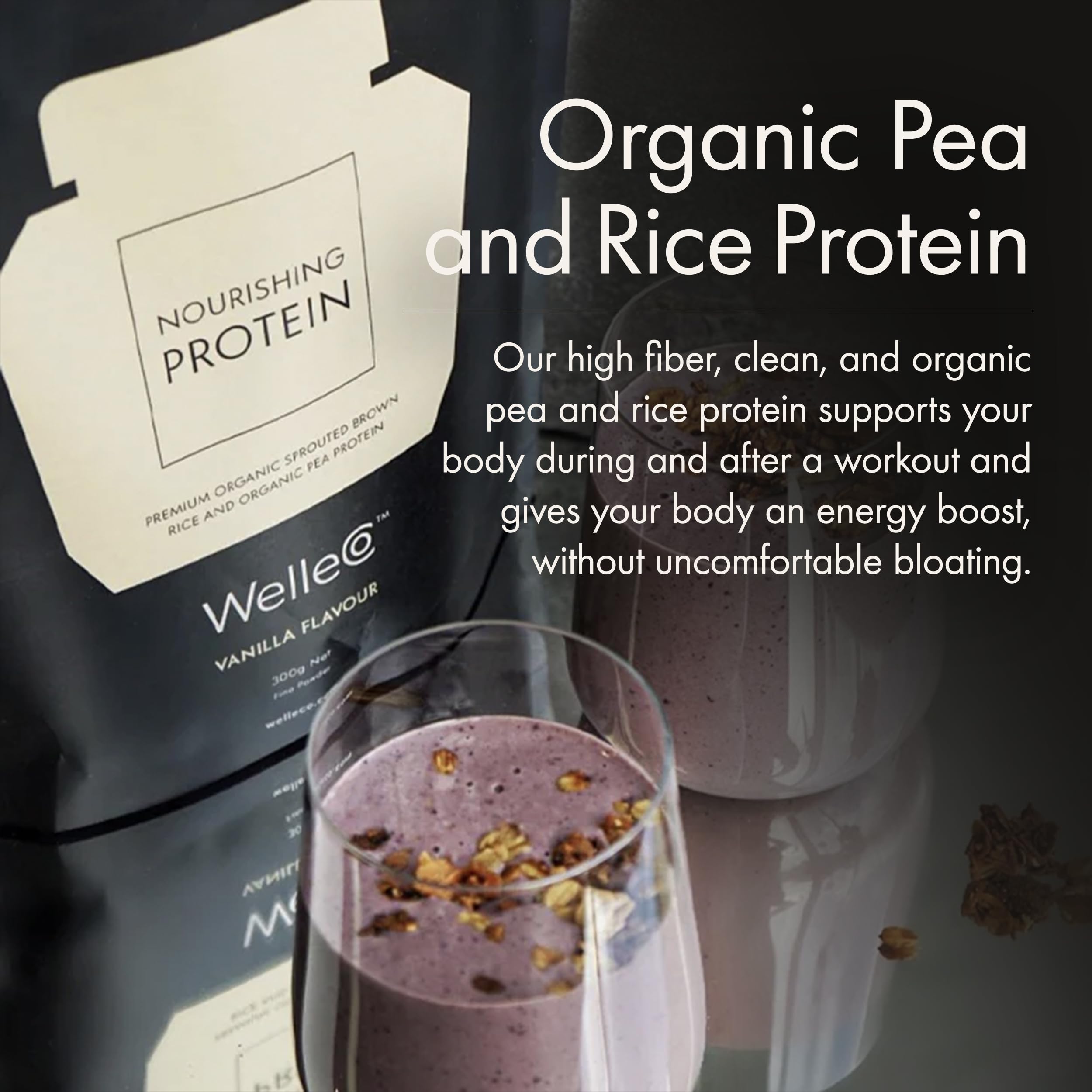 WelleCo antioxidant blend with berries next to the powder canister