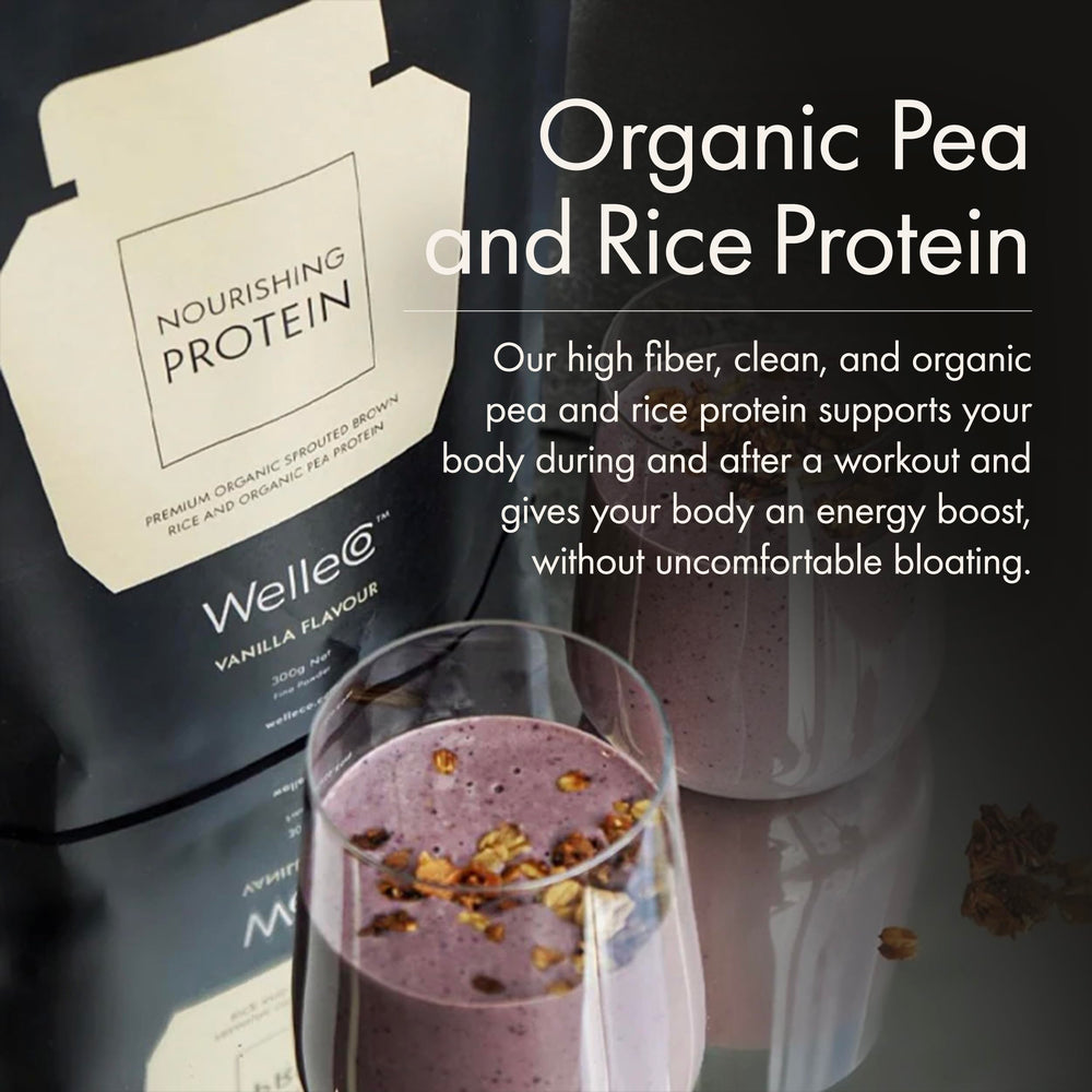 WelleCo antioxidant blend with berries next to the powder canister