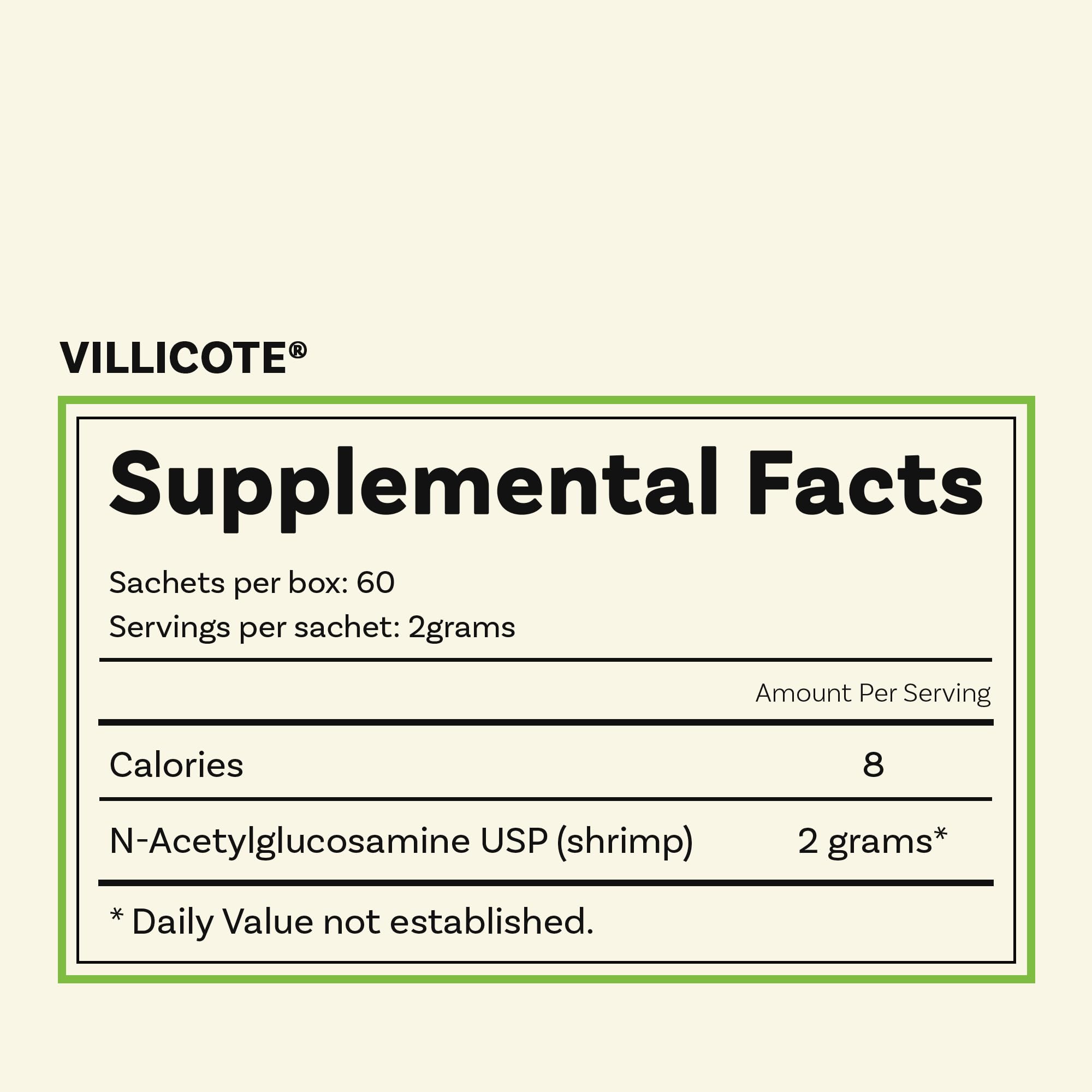 Villicote ready-to-stir sachet in a cup for daily comfort.