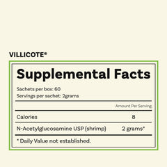 Villicote ready-to-stir sachet in a cup for daily comfort.