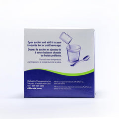 Villicote powder sprinkled into food for versatile dosing.