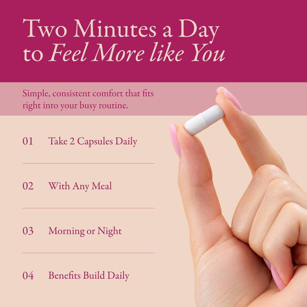 Wellfern sleep support night caps image hints at deeper rest and refreshed mornings.