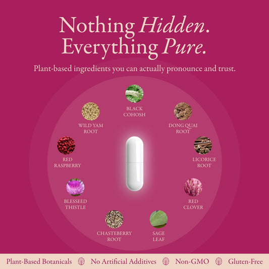 Wellfern supplements packshot highlights convenient daily support for hormonal balance and sleep.
