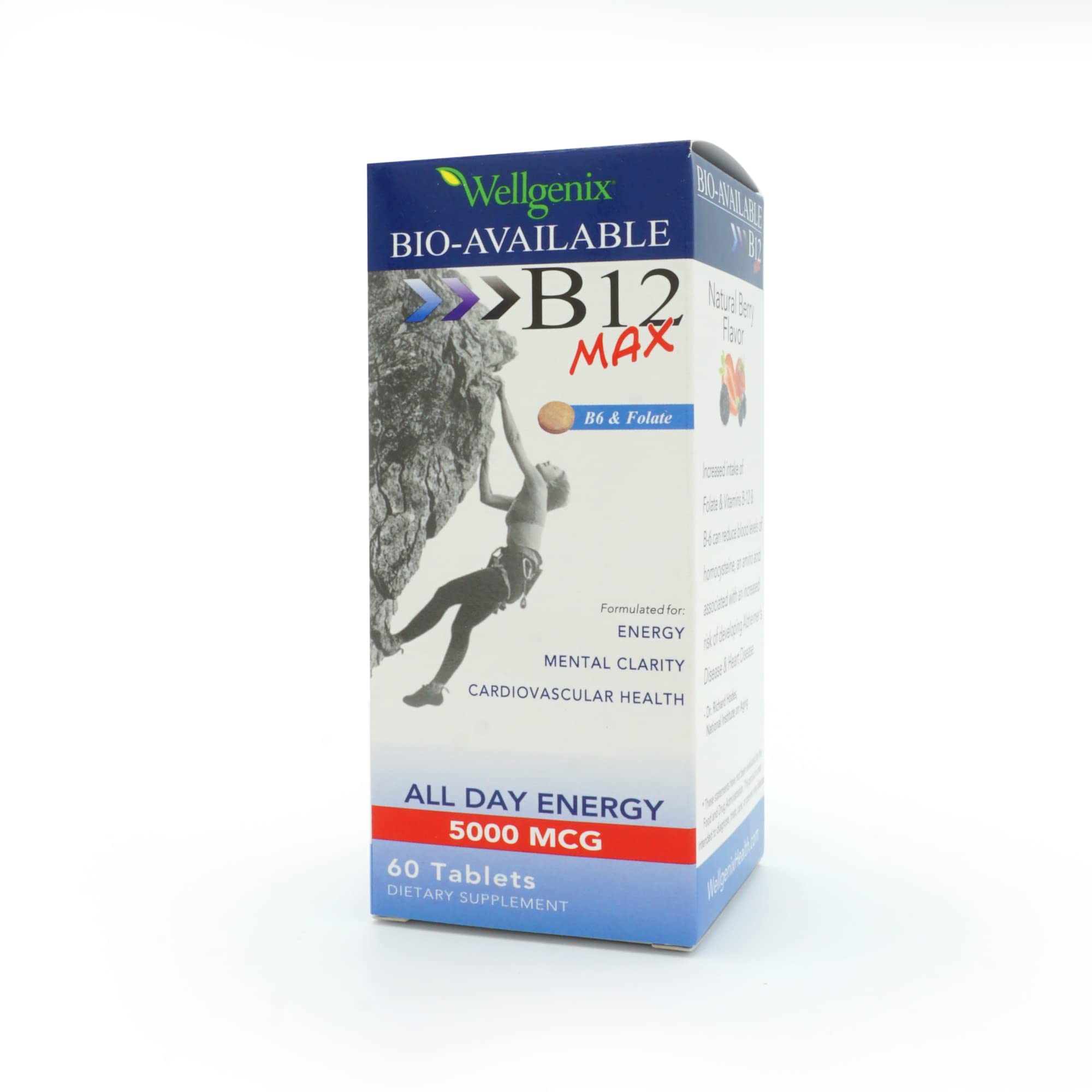 Wellgenix B12 Max energy-boost graphic suggests potential stamina support.