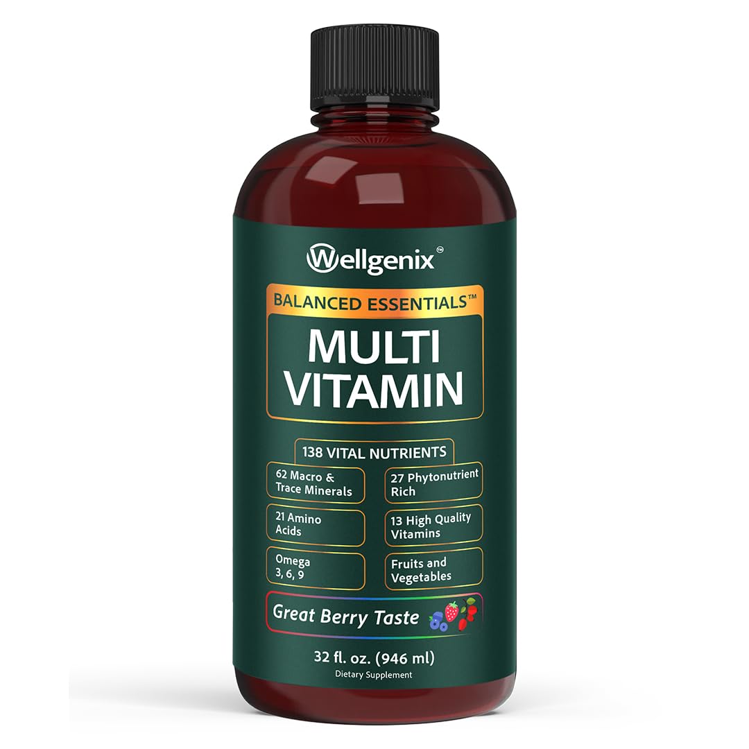 Wellgenix Balanced Essentials bottle pour for easy daily intake.