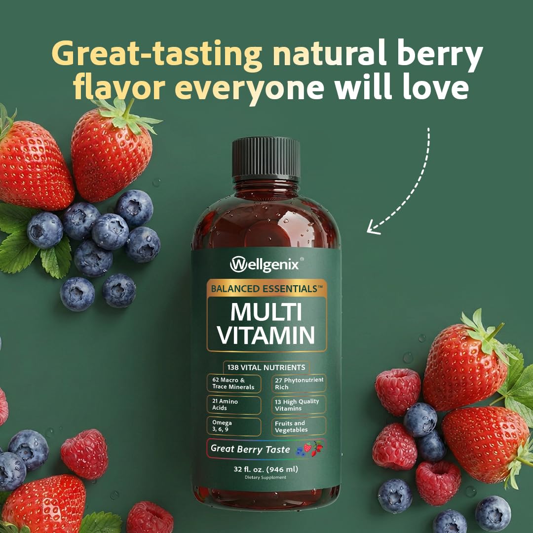 Wellgenix Balanced Essentials flaxseed oil omega fats visuals for daily nutrition.