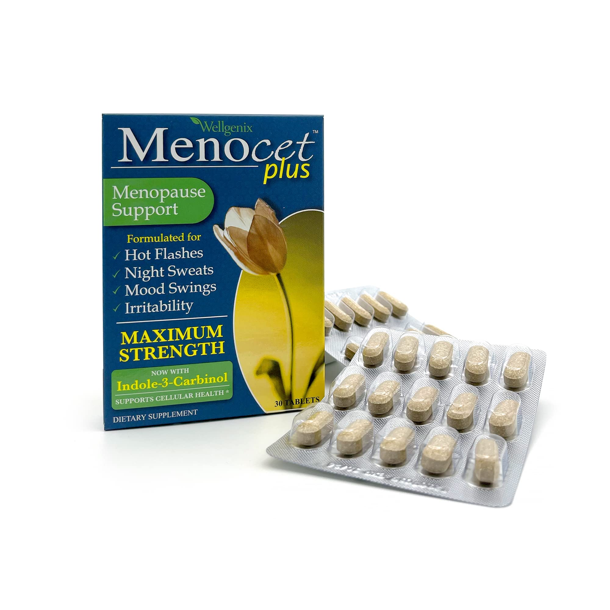 Wellgenix Menocet Plus pills for daily relief from menopausal symptoms.