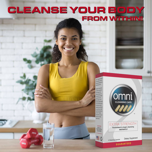 Wellgenix Omni Detox packaging displaying herbal blend for wellness support.