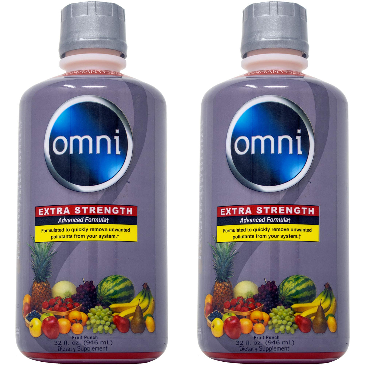 Wellgenix Omni Cleansing Drink bottle front showing fruit punch flavor for detox support.