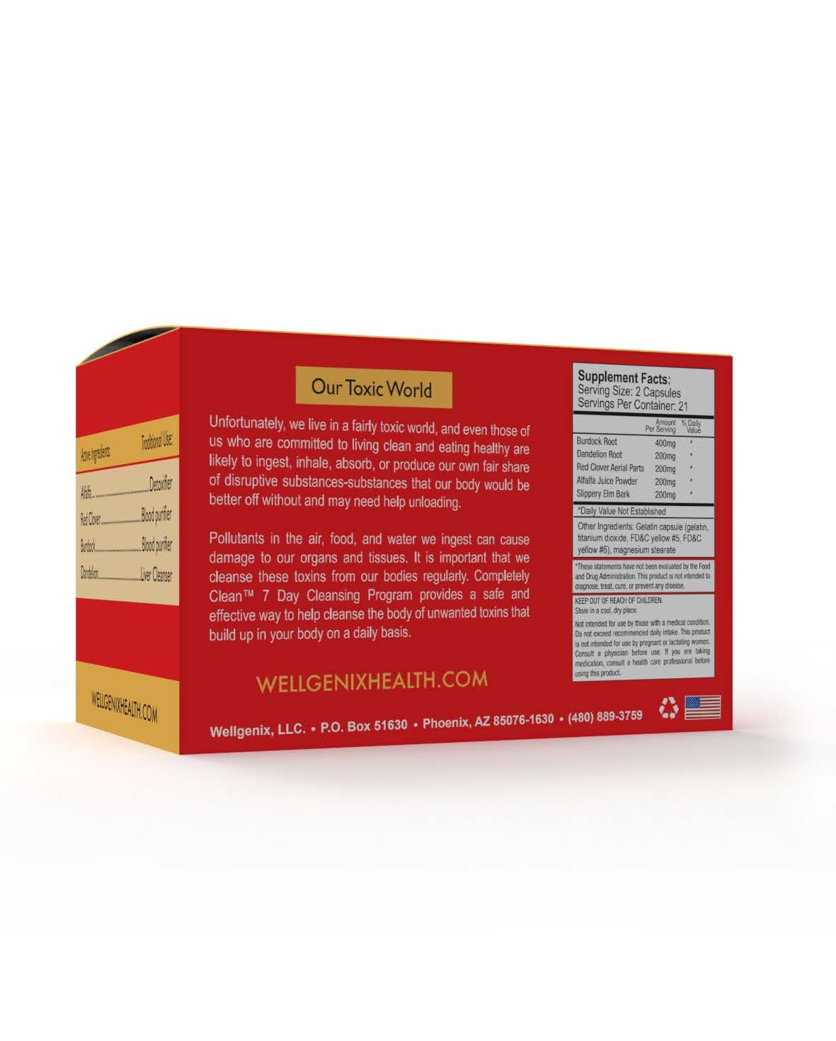 Packaging display featuring bottle and label for quick recognition.