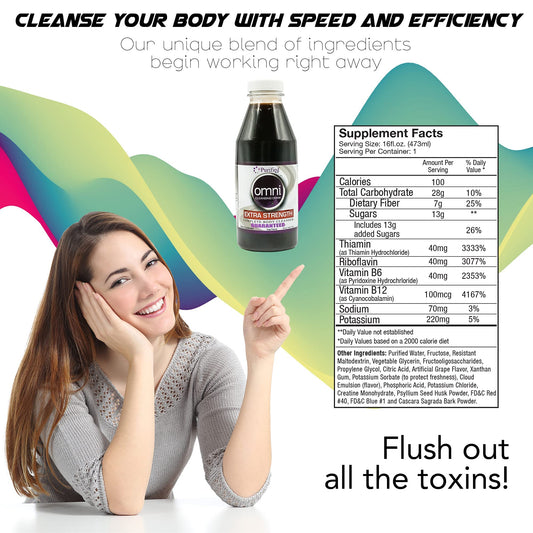 Wellgenix Omni Detox grape label close-up highlighting natural ingredients for detox support.