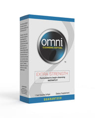 Wellgenix Omni detox softgel bottle front view for a fast-acting cleanse.