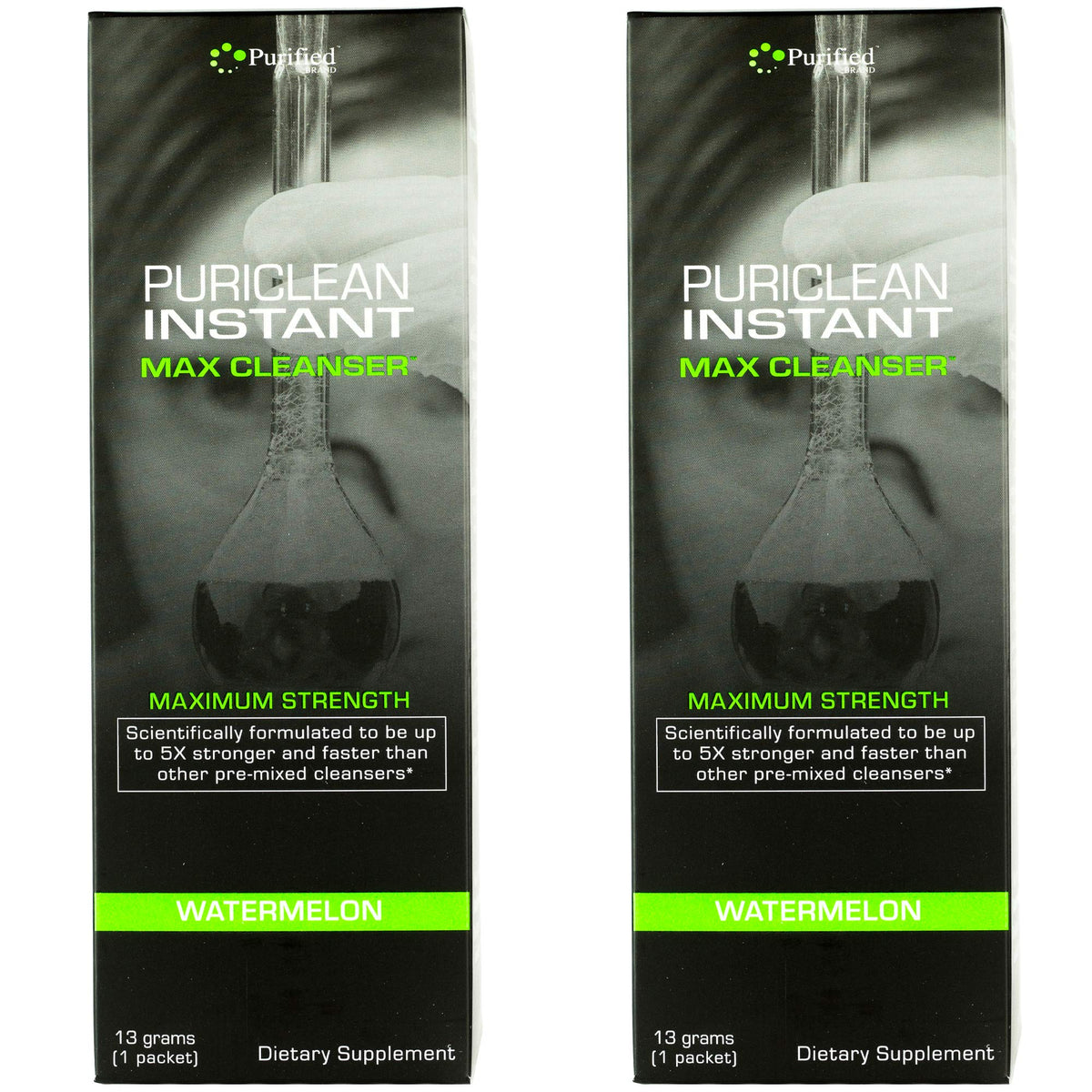 Wellgenix Puriclean bottle pour demonstrates quick on the go detox preparation