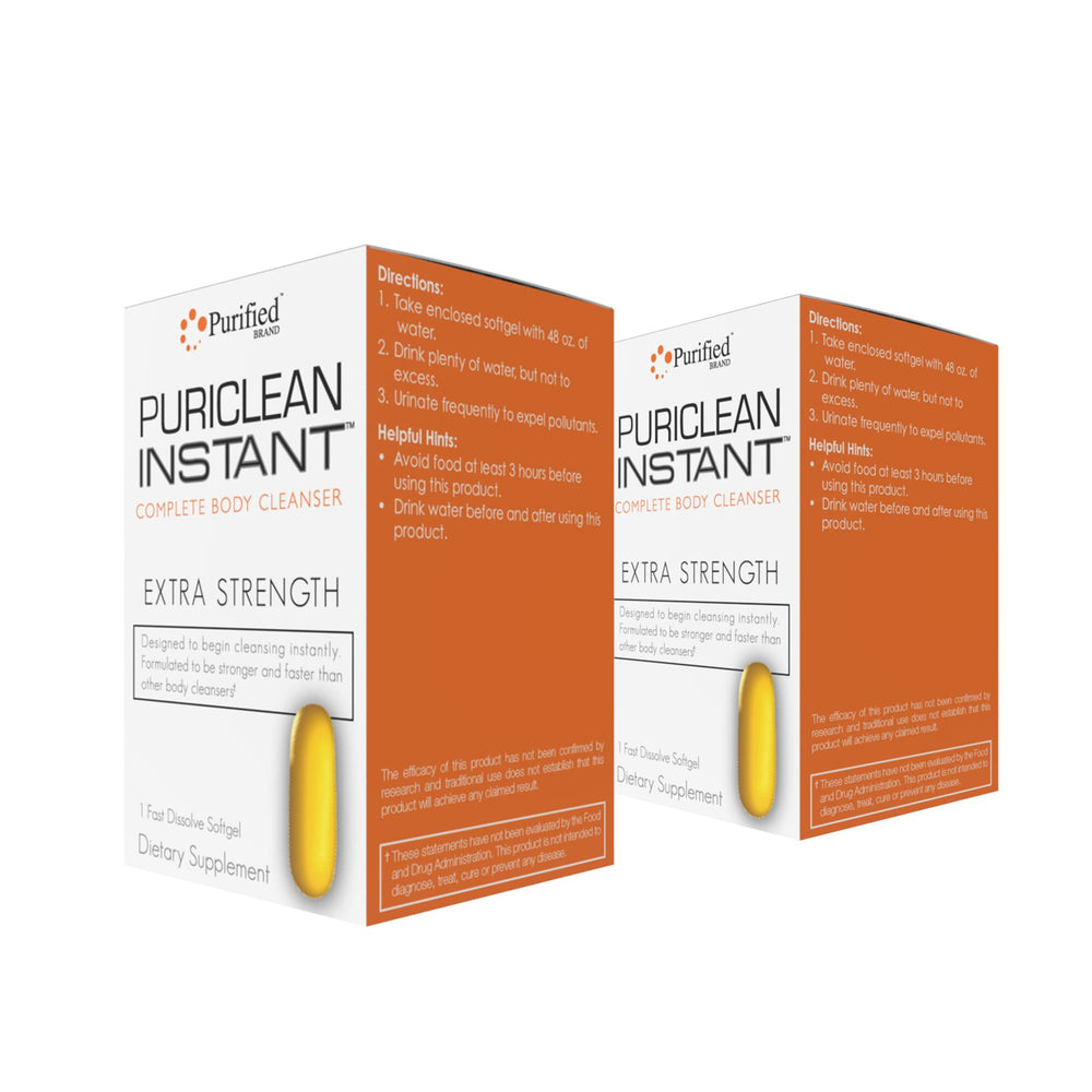 Wellgenix Puriclean instant softgel bottle front view for quick cleanse support