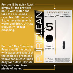 Wellgenix Puriclean X5 bottle beside a glass of water for daily use