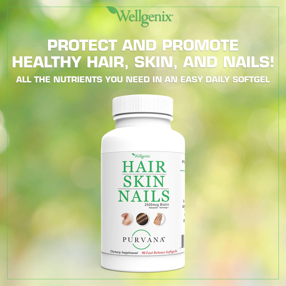Wellgenix Purvana packaging scene conveys premium, gift-ready beauty support.