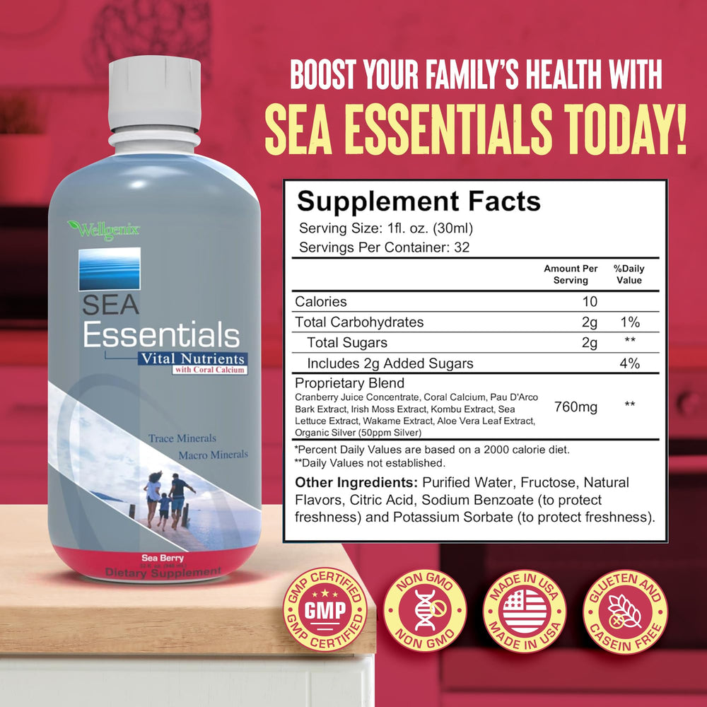 Wellgenix Sea Essentials includes Aloe Vera and Irish Moss for plant based notes