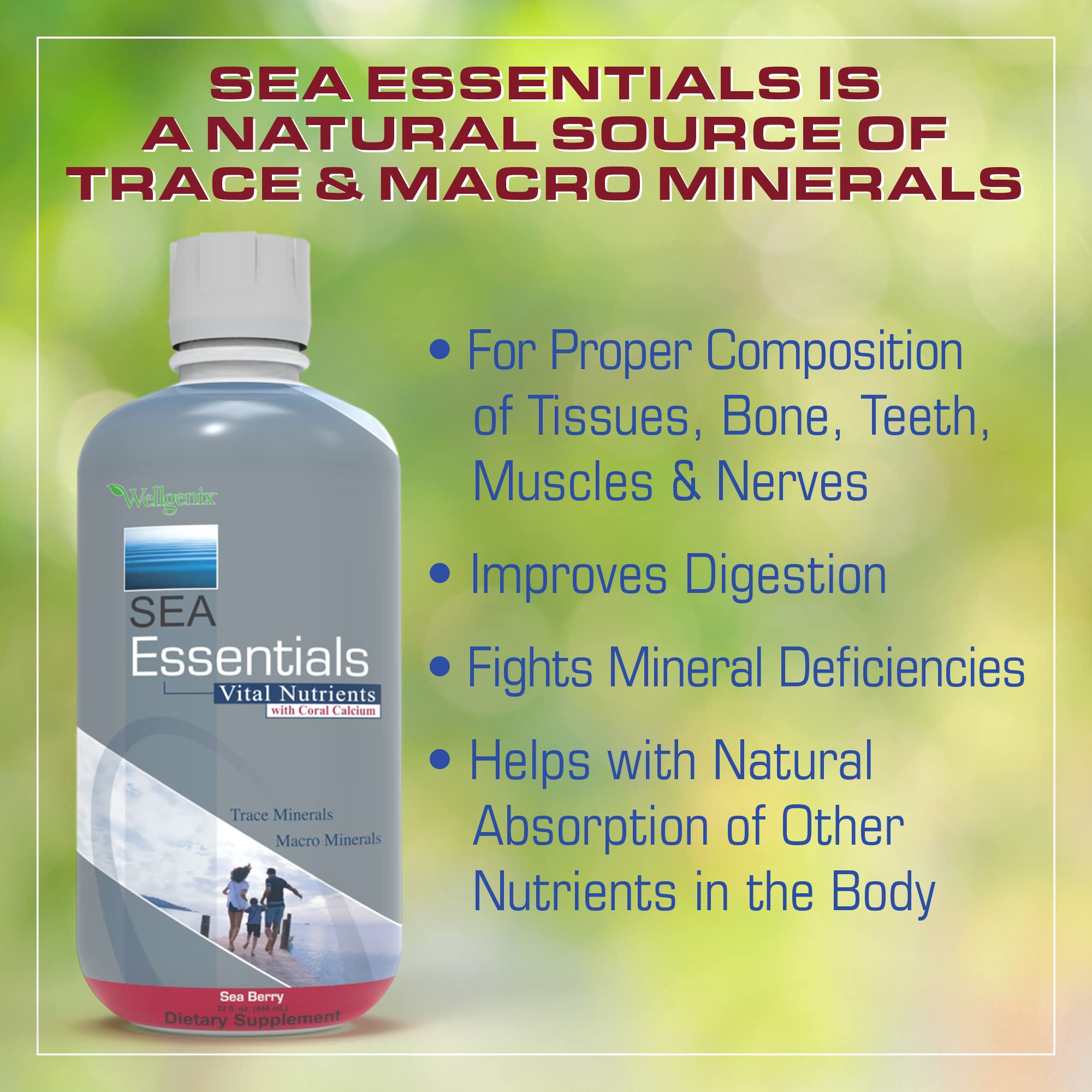 Wellgenix Sea Essentials dissolving in water for easy mixing