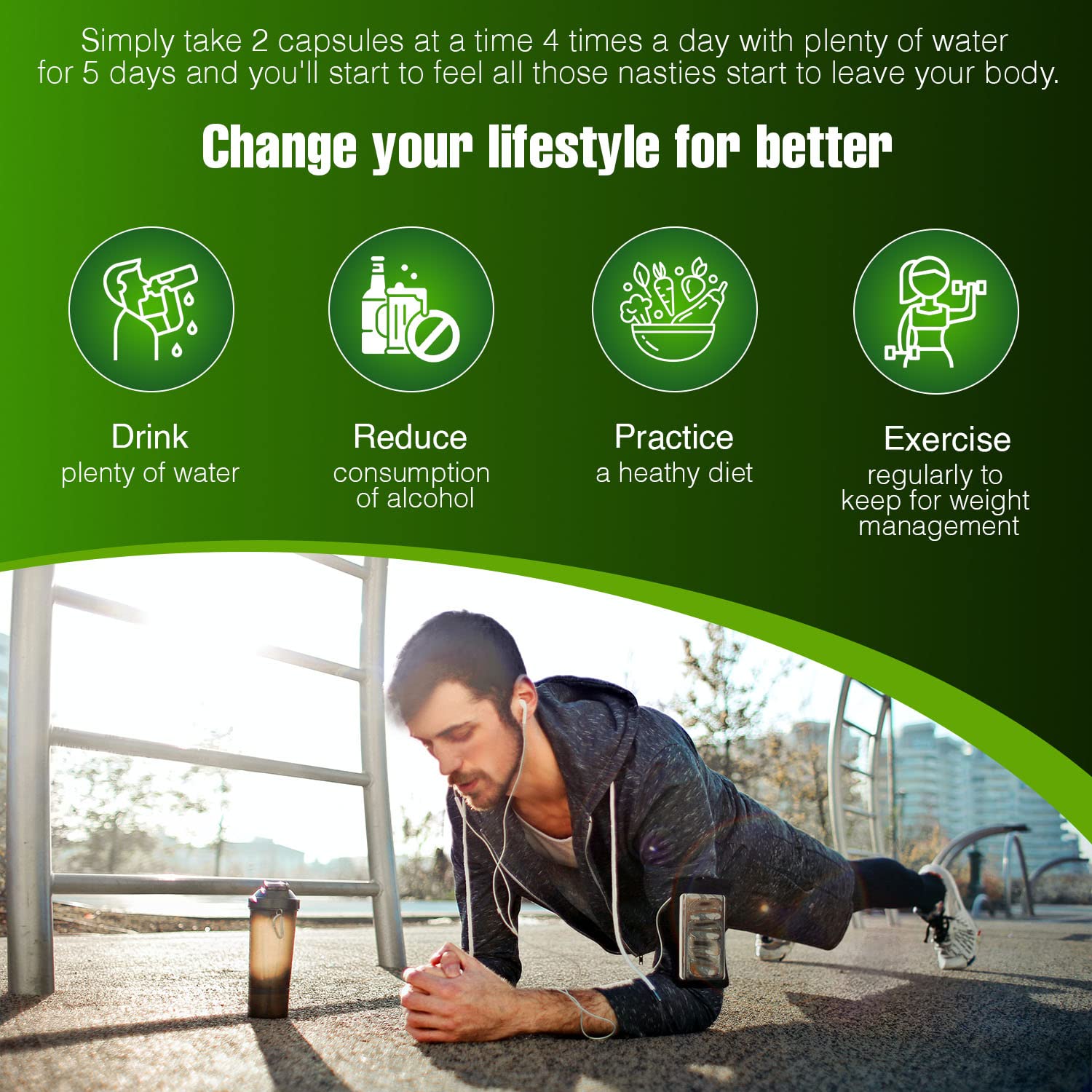 Wellgenix Strip 5 Day Detox bottle and label, suggesting rapid five-day purification
