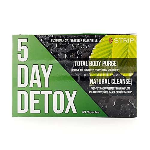Wellgenix Strip 5 Day Detox capsule bottle on table, supporting natural elimination