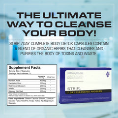 Wellgenix Strip 7 Day Detox capsules with dosage directions depicting cleansing support.