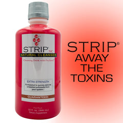 Wellgenix Strip NC liquid form closeup emphasizes convenient detox beverage.
