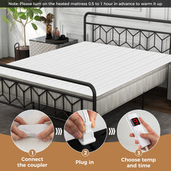 WELLHUT elastic band secures mattress pad to fit up to 20 inches deep