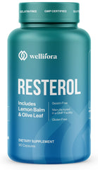 Wellifora Resterol bottle pour shows easy to use pigment support capsules