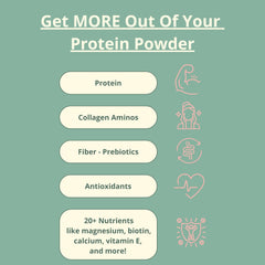 Close up of Wellious Almond Protein Powder Chocolate ingredients