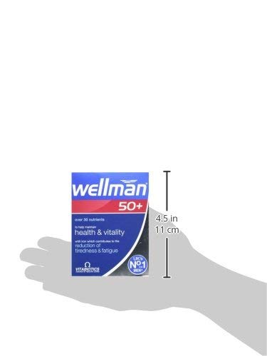 Wellman 50+ label shows gluten-free and vegetarian suitability.