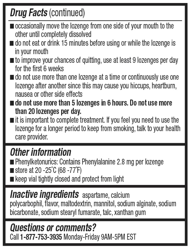 Wellness Basics 135-count lozenge pack shows long-term quit-smoking option