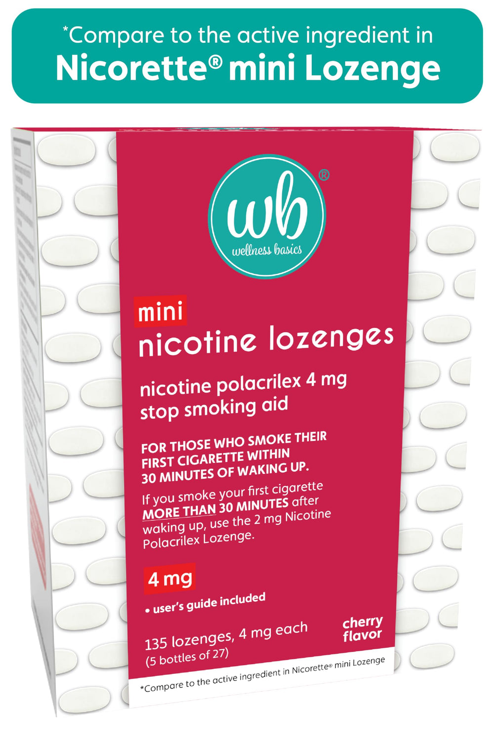 Wellness Basics mini nicotine lozenge box open ready to reveal tasty chews.