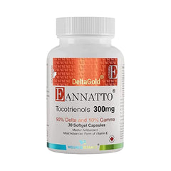 Wellness Extract Eannatto Tocotrienols bottle on a shelf indicating convenient daily antioxidant support