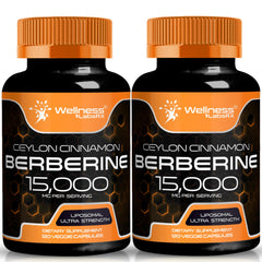 Wellness LabsRx Berberine 15000mg bottle showcasing premium heart-support capsules