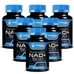 WELLNESS LABSRX liposomal NAD bottle front, ready for daily energy support.