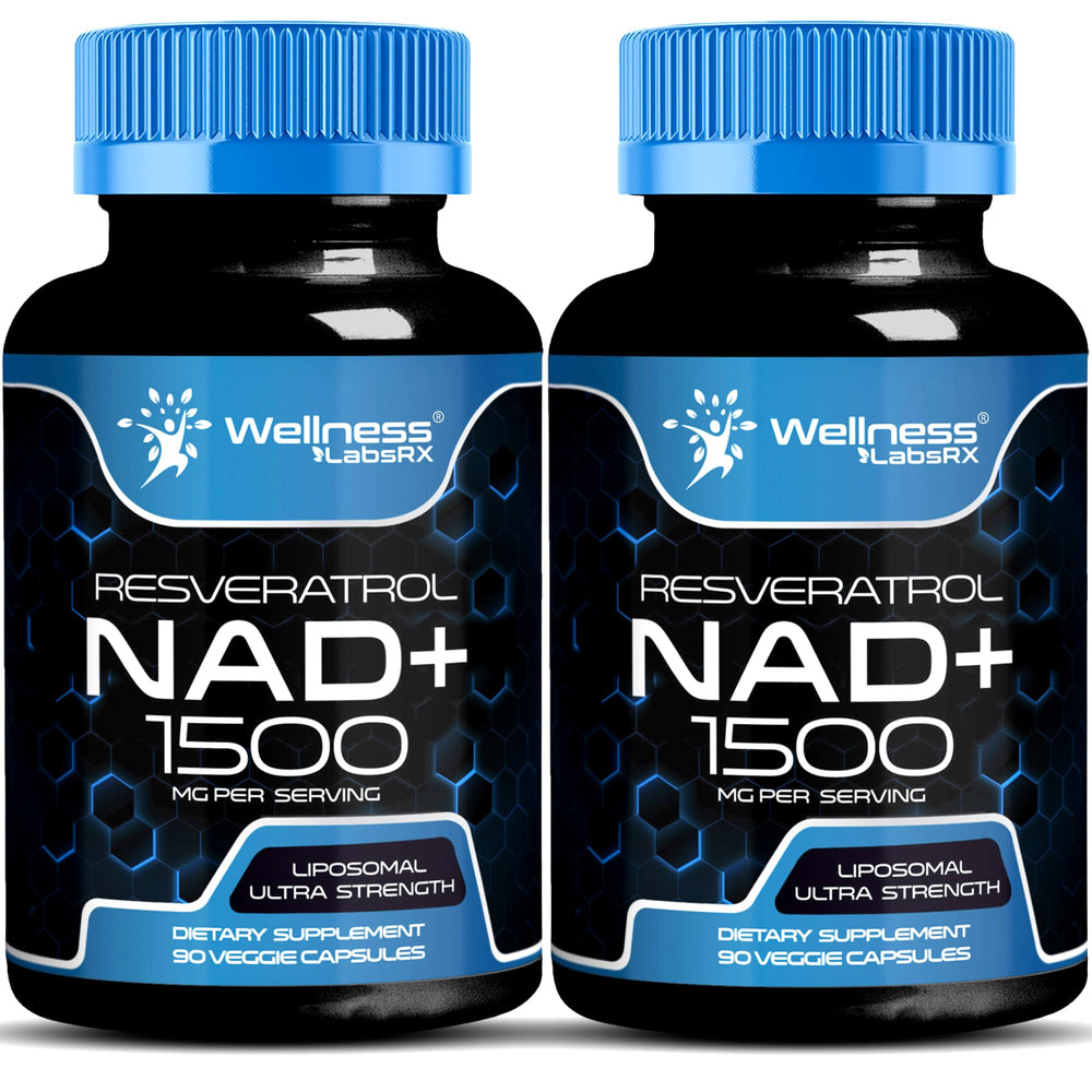 Wellness LabsRx Liposomal NAD Supplement bottle showing NAD+ support for cellular energy