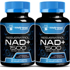 Wellness LabsRx Liposomal NAD Supplement bottle showing NAD+ support for cellular energy