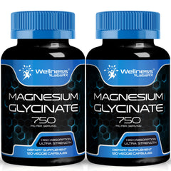 Wellness LabsRx magnesium glycinate bottle front highlighting high absorption.