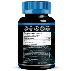 Wellness LabsRx magnesium glycinate bottle pour shows easy-to-swallow capsules for daily use.