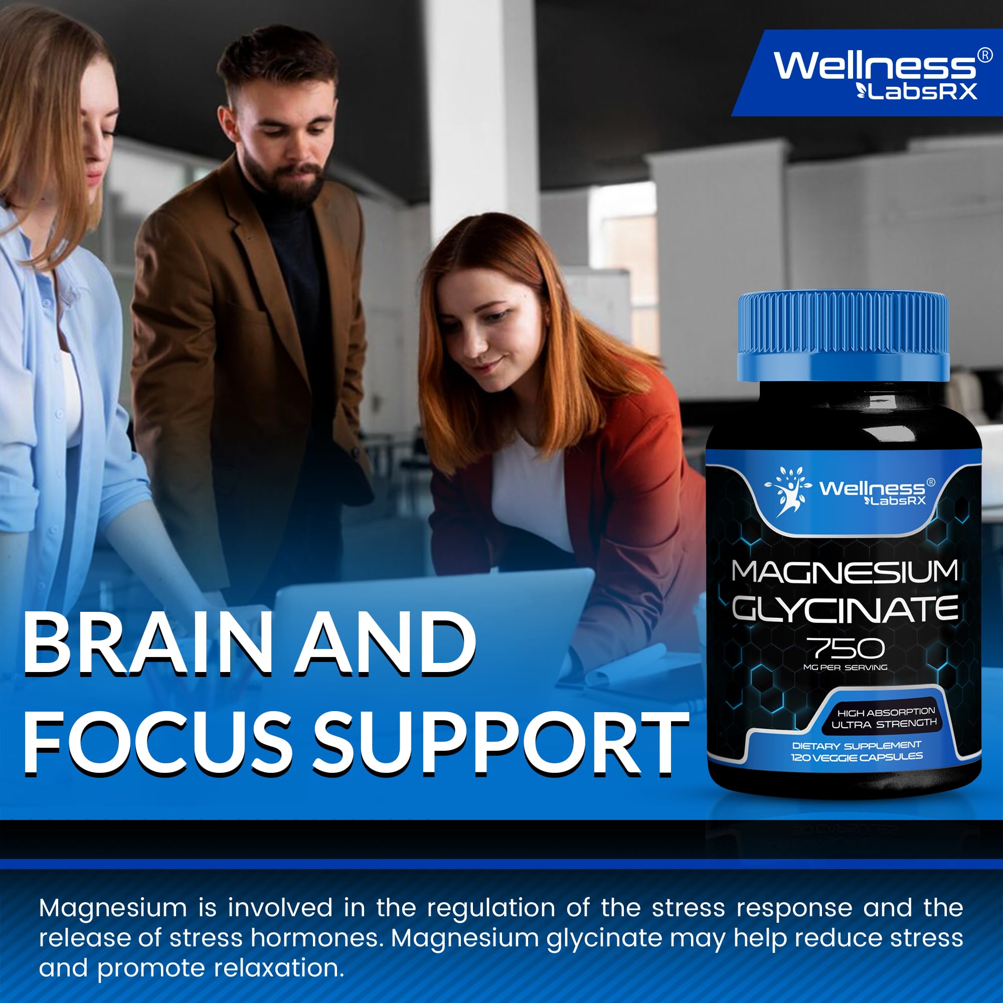 Wellness LabsRx magnesium glycinate two-pack bundle supports ongoing daily wellness.