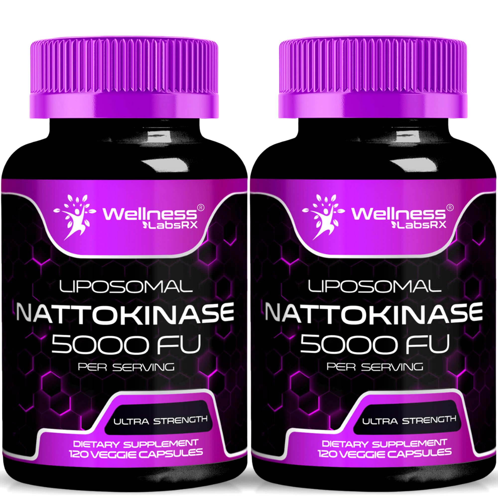 Wellness LabsRx nattokinase capsules with 5000 FU dose for daily wellness