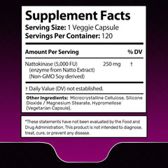 Wellness LabsRx nattokinase product label highlights gluten-free and non-GMO