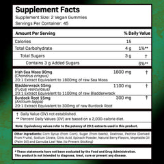WELLNESS LABSRX Sea Moss Gummies with bladderwrack and burdock