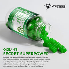 WELLNESS LABSRX Sea Moss Gummies vegan non-GMO label